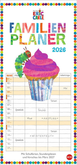 Heye Die kleine Raupe Nimmersatt Familienplaner 2026