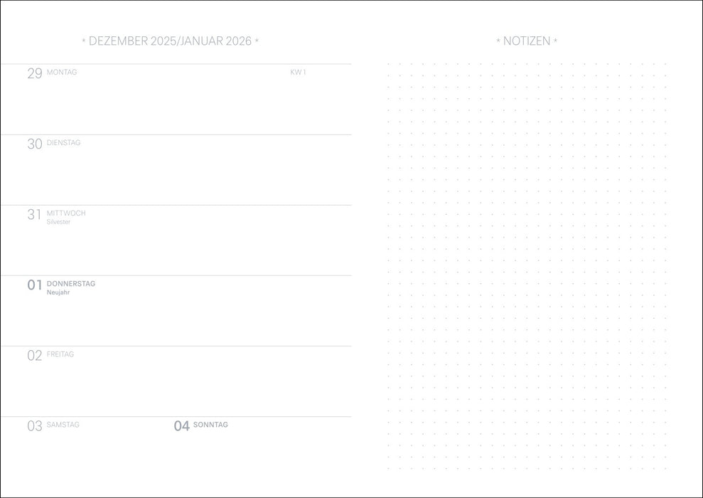 Heye Kalender 2026 - Design Diary Abstract