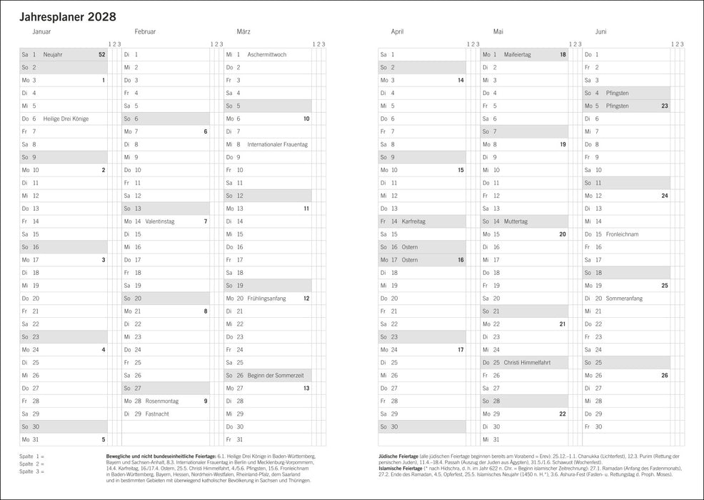 Heye Terminplaner - A5 - Leinen Sand - 2027