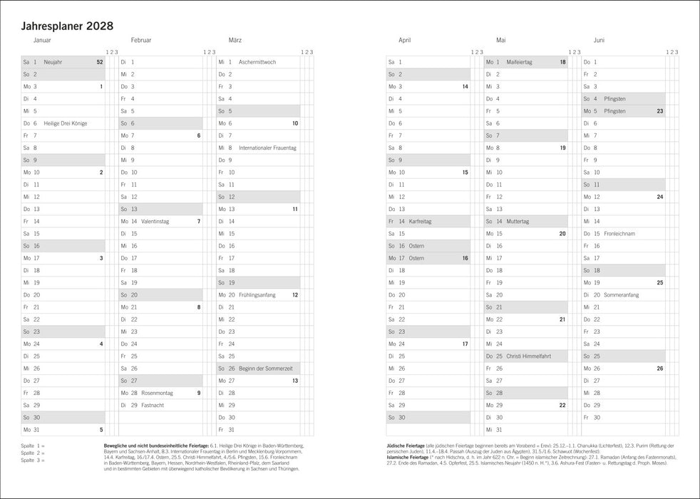 Heye Terminplaner - A6 - Leinen Sand - 2027