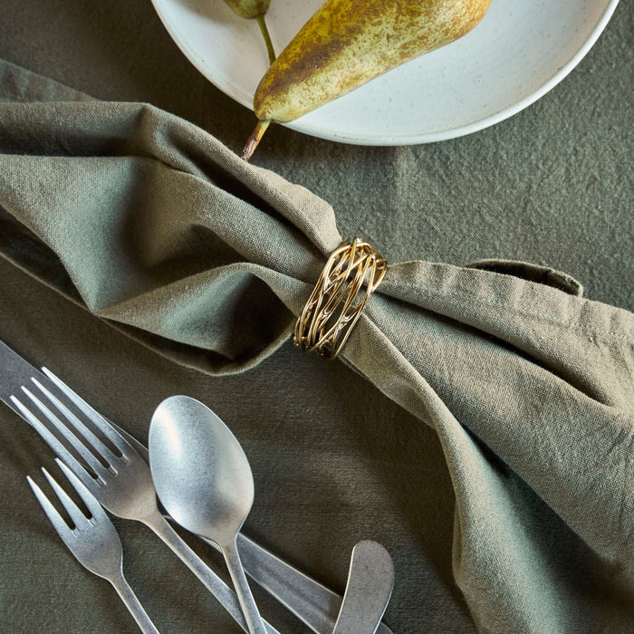 House Doctor Serviettenringe HDRing - 4er Set - Gold