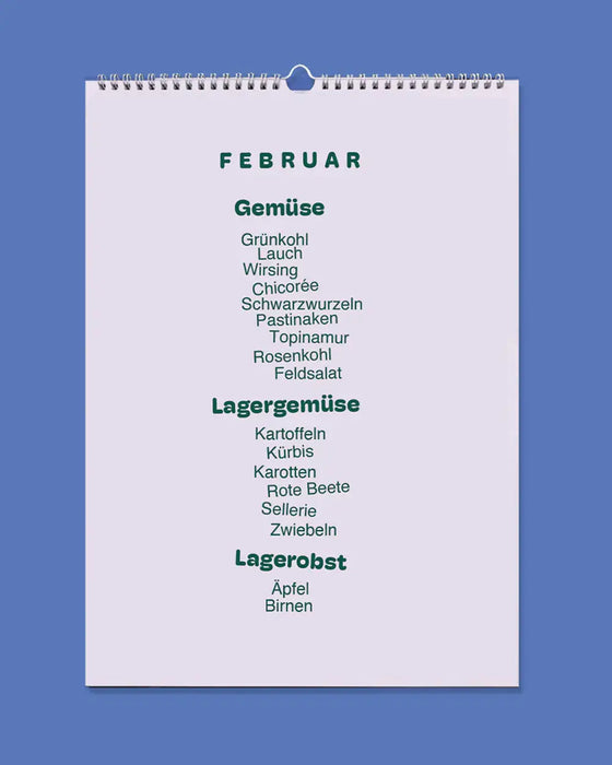 Human Empire HAPPY GREENS Saisonkalender 2026