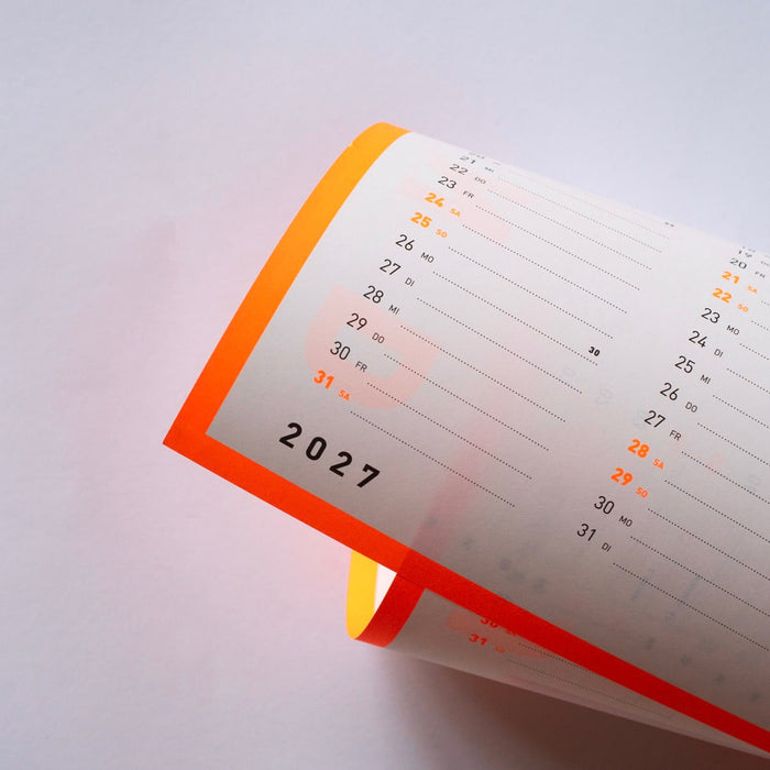 *JAHRESDUO* Wandkalender 2027 neonorange