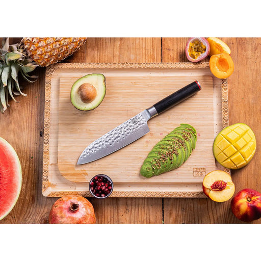 KOTAI kitchen - Messer - Santoku mit Bambus-Saya und Bambusbox - 180-mm-Klinge