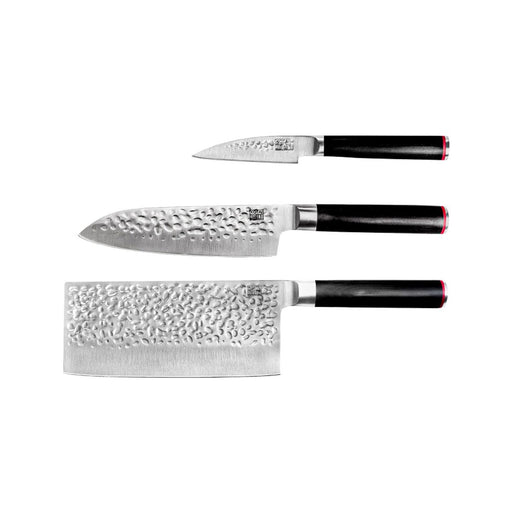 KOTAI kitchen - Messerset - Das asiatische Set: 3 Messer (Schälmesser + Santoku + Hackbeil)