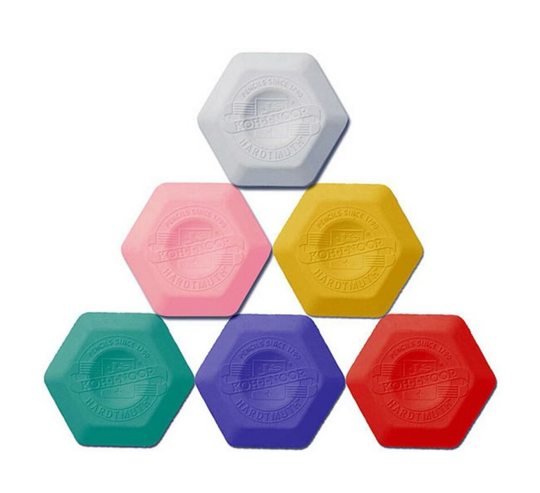 Radiergummi Hexagon Bunt