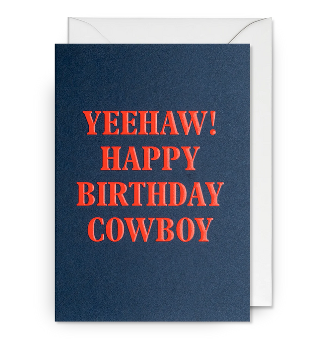 Grußkarte Geburtstag - "Happy Birthday Cowboy" by Postco