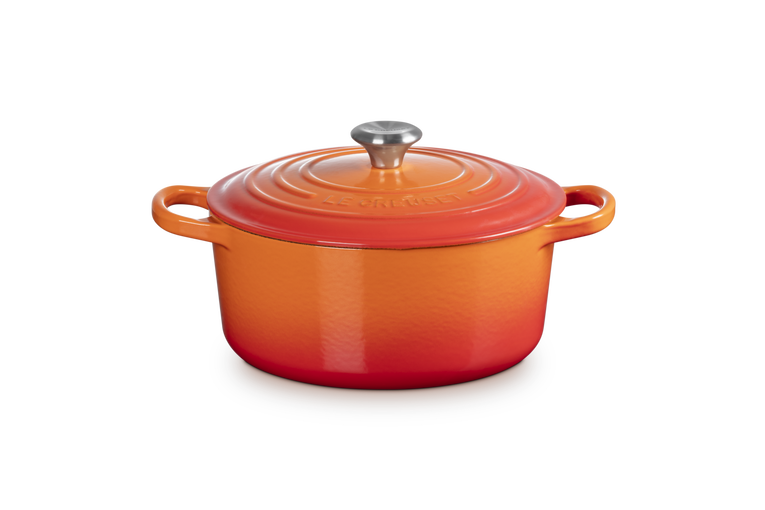 Le Creuset Bräter Signatur Rund - Ofenrot - 22 cm