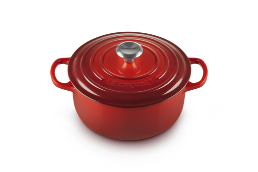 Le Creuset Bräter Signatur Rund - Kirschrot - 22 cm