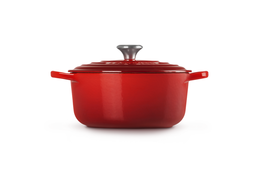 Le Creuset Bräter Signatur Rund - Kirschrot - 22 cm
