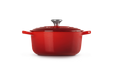 Le Creuset Bräter Signatur Rund - Kirschrot - 22 cm