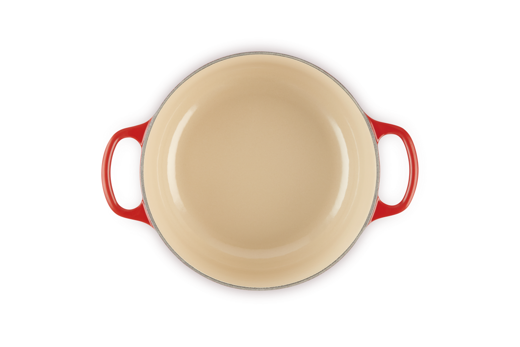 Le Creuset Bräter Signatur Rund - Kirschrot - 22 cm