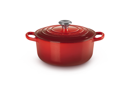 Le Creuset Bräter Signatur Rund - Kirschrot - 22 cm