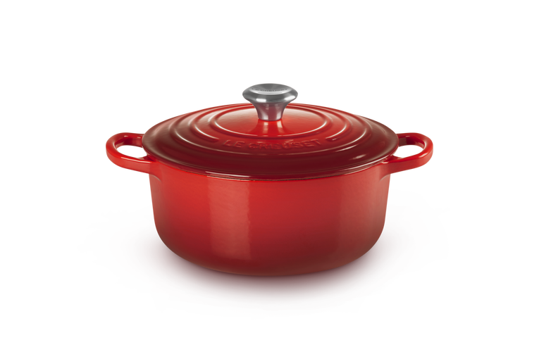 Le Creuset Bräter Signatur Rund - Kirschrot - 22 cm