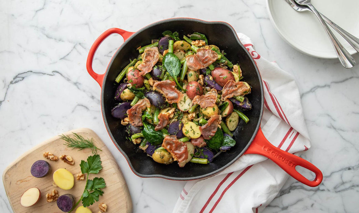 Le Creuset Brat- und Servierpfanne rund aus Gusseisen - 30 cm - Kirschrot