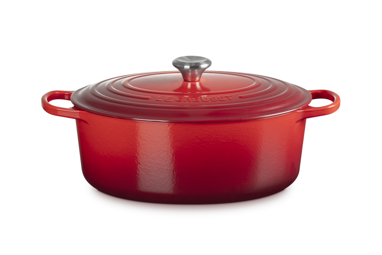 Le Creuset Ovaler Bräter aus Gusseisen - 33 cm - Kirschrot