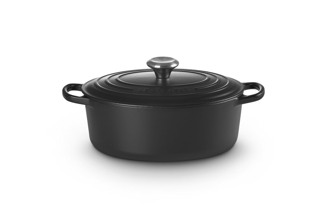 Le Creuset Ovaler Bräter aus Gusseisen - 33 cm - Schwarz matt
