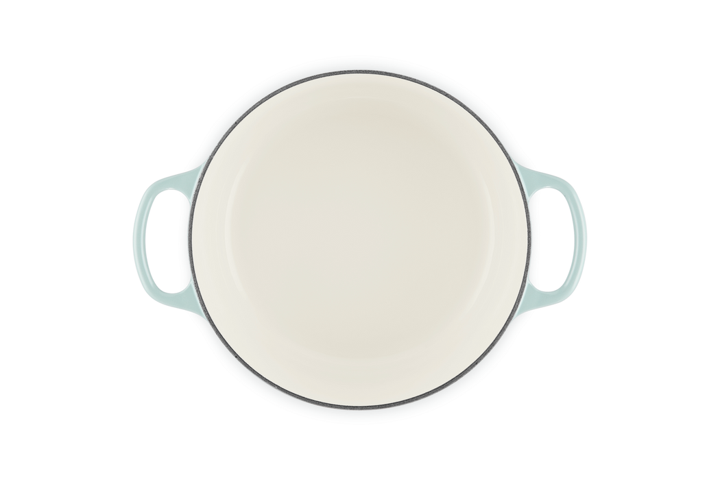 Le Creuset Runder Bräter aus Gusseisen - 24 cm - Sea Salt