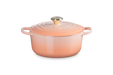 Le Creuset Runder Bräter aus Gusseisen - 24 cm - Peche