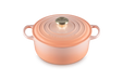 Le Creuset Runder Bräter aus Gusseisen - 24 cm - Peche