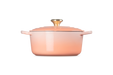 Le Creuset Runder Bräter aus Gusseisen - 24 cm - Peche