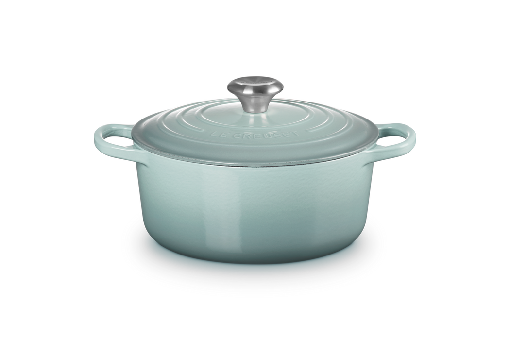Le Creuset Runder Bräter aus Gusseisen - 24 cm - Sea Salt