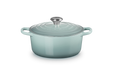 Le Creuset Runder Bräter aus Gusseisen - 24 cm - Sea Salt