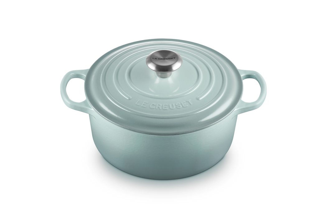 Le Creuset Runder Bräter aus Gusseisen - 24 cm - Sea Salt