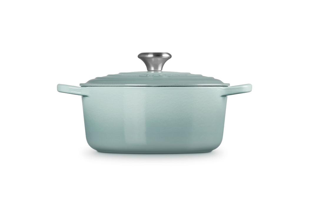 Le Creuset Runder Bräter aus Gusseisen - 24 cm - Sea Salt