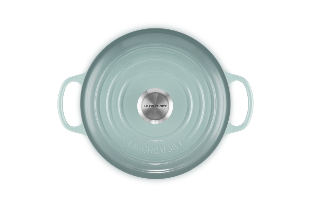 Le Creuset Runder Bräter aus Gusseisen - 24 cm - Sea Salt