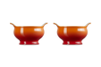 Le Creuset Suppenterrine aus Steinzeug - 2er-Set - Ofenrot