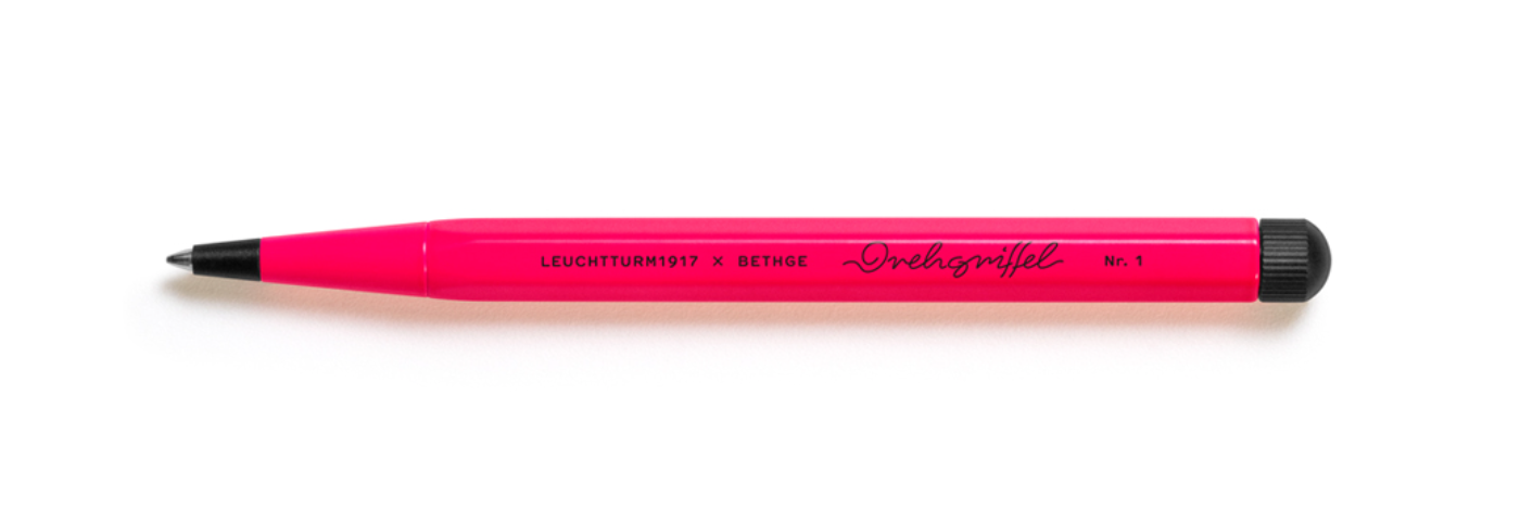 Leuchtturm Drehgriffel Nr. 1 - Kugelschreiber mit schwarzer Tinte - Luminous Edition - Luminious Pink