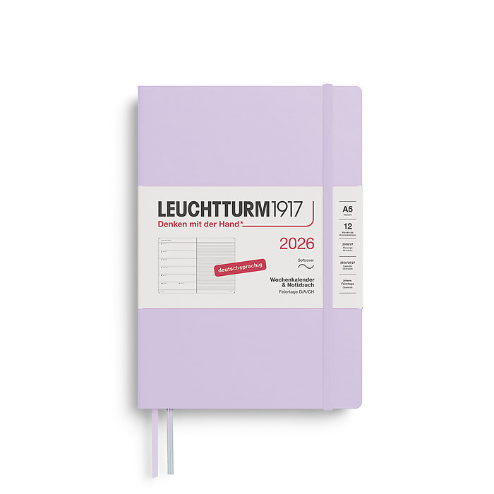 Leuchtturm Wochenkalender & Notizbuch - 2026 - Deutschsprachig - Lilac - Softcover