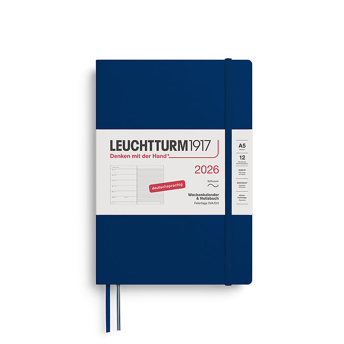 Leuchtturm Wochenkalender & Notizbuch - 2026 - Deutschsprachig - Marine - Softcover