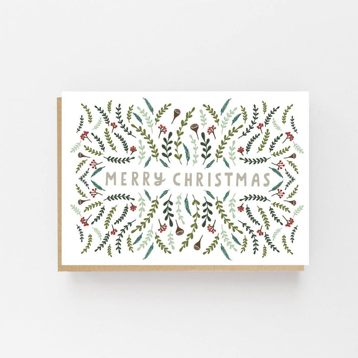 Grußkarte Weihnachten - "Christmas Pattern - Merry Christmas"