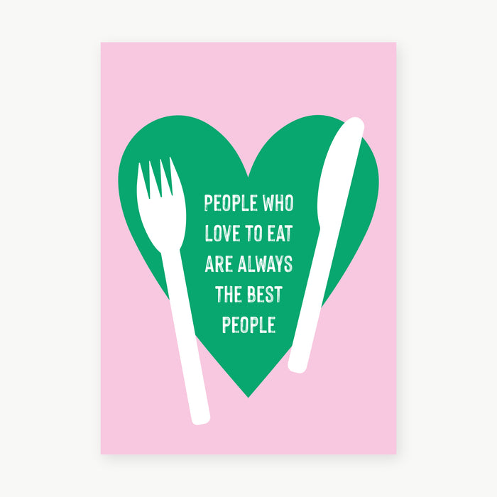 Postkarte - Love to eat