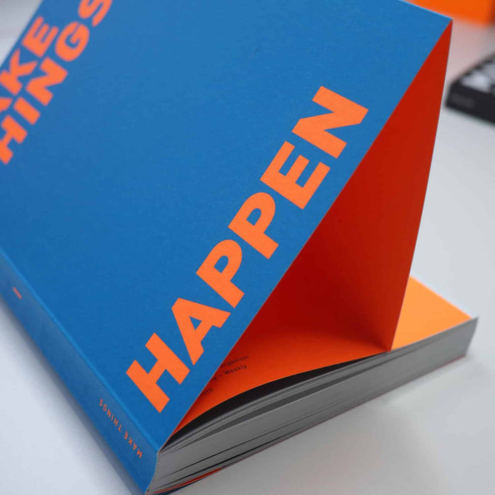Planer Undatiert -  *MAKE THINGS HAPPEN*  Blau