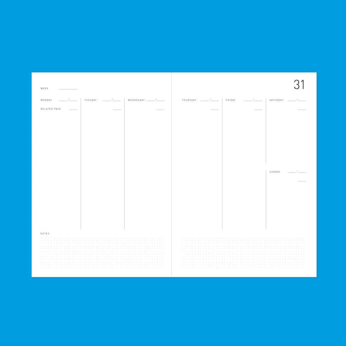 Planer Undatiert -  *MAKE THINGS HAPPEN*  Blau