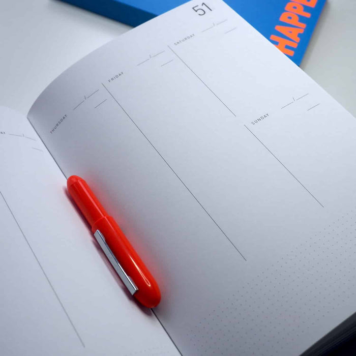 FOX & POET Planer Undatiert - *MAKE THINGS HAPPEN* - Blau