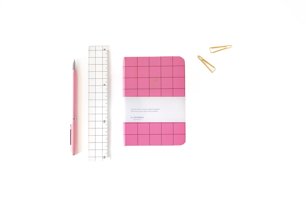 A-Journal Notebook - Checkered Thin - A7