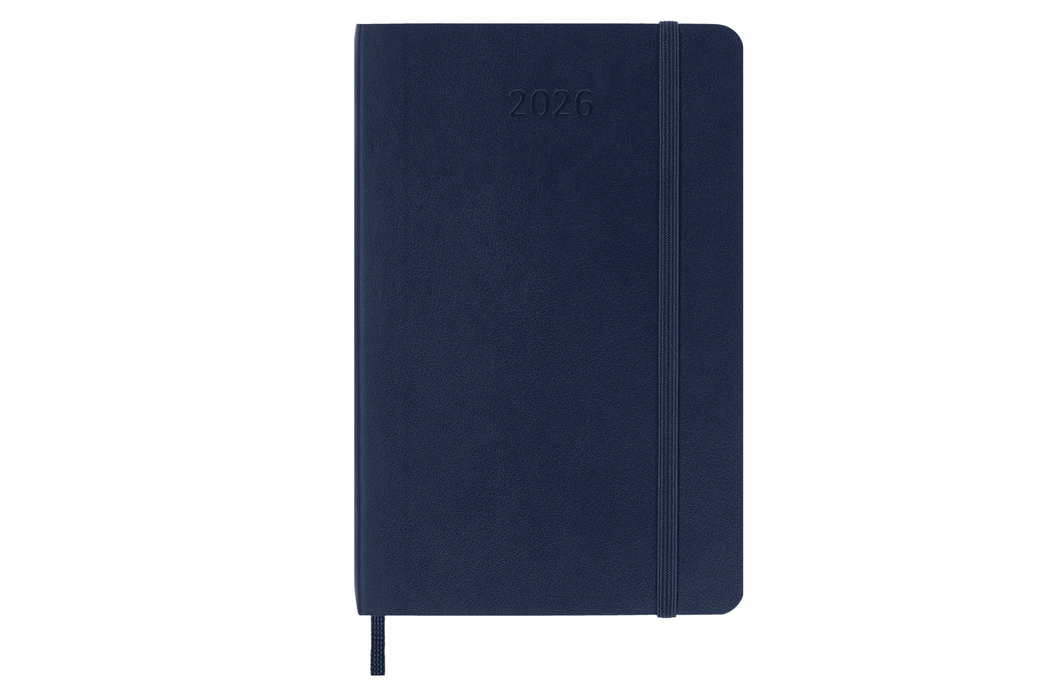 Moleskine Tageskalender 2026 - Daily Diary / Planner - Pocket - Saphir - Softcover