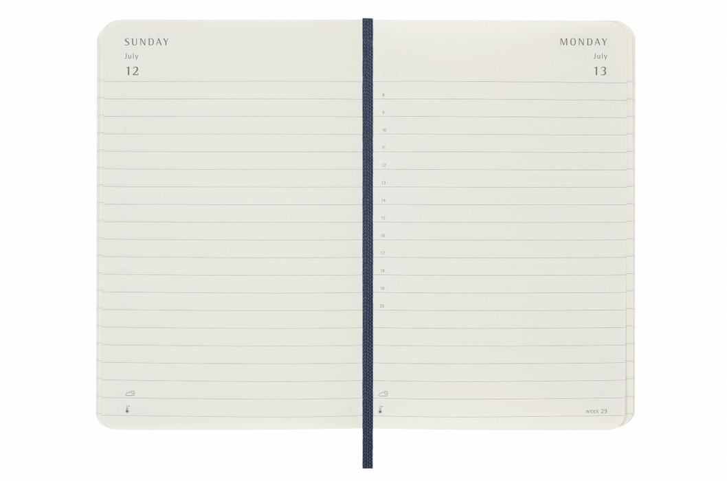 Moleskine Tageskalender 2026 - Daily Diary / Planner - Pocket - Saphir - Softcover