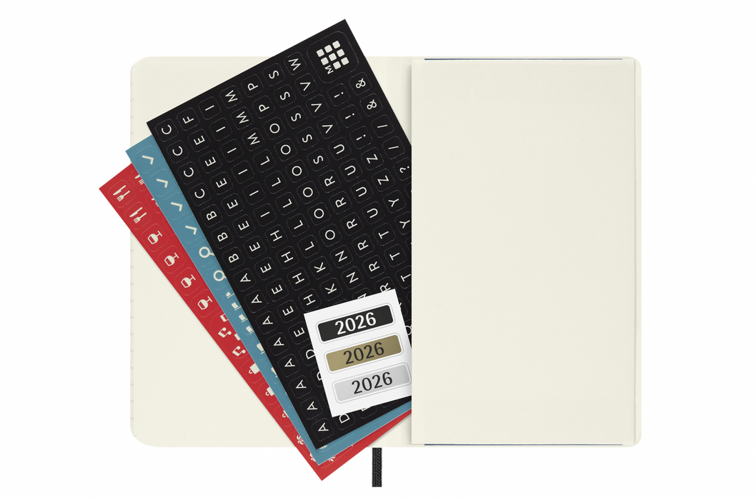 Moleskine Weekly 2026 Horizontal Diary/Planner - Pocket - Schwarz - Softcover