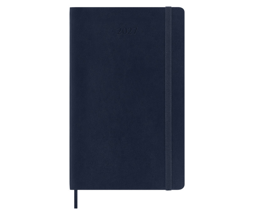 Moleskine Wochenkalender 2027 - Weekly Notebook Diary / Planner - Softcover - Large - Saphir