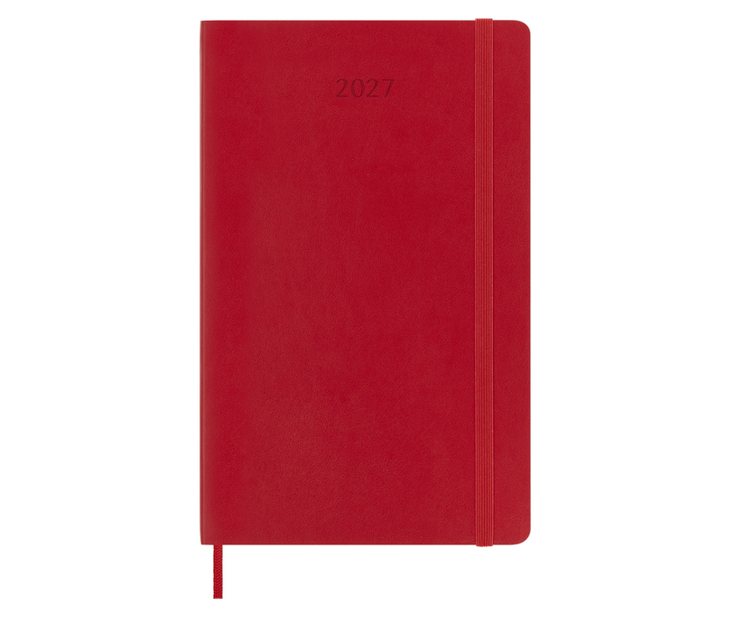Moleskine Wochenkalender 2027 - Weekly Notebook Diary / Planner - Softcover - Large - Scharlachrot