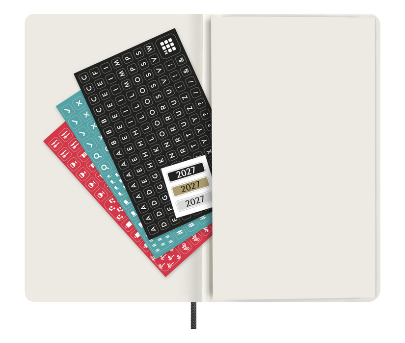 Moleskine Wochenkalender 2027 - Weekly Notebook Diary / Planner - Softcover - Large - Schwarz