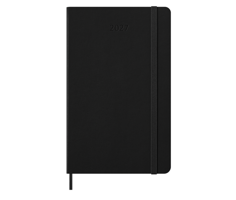 Moleskine Wochenkalender 2027 - Weekly Vertical Diary / Softcover / Planner - Hardcover - Large - Schwarz