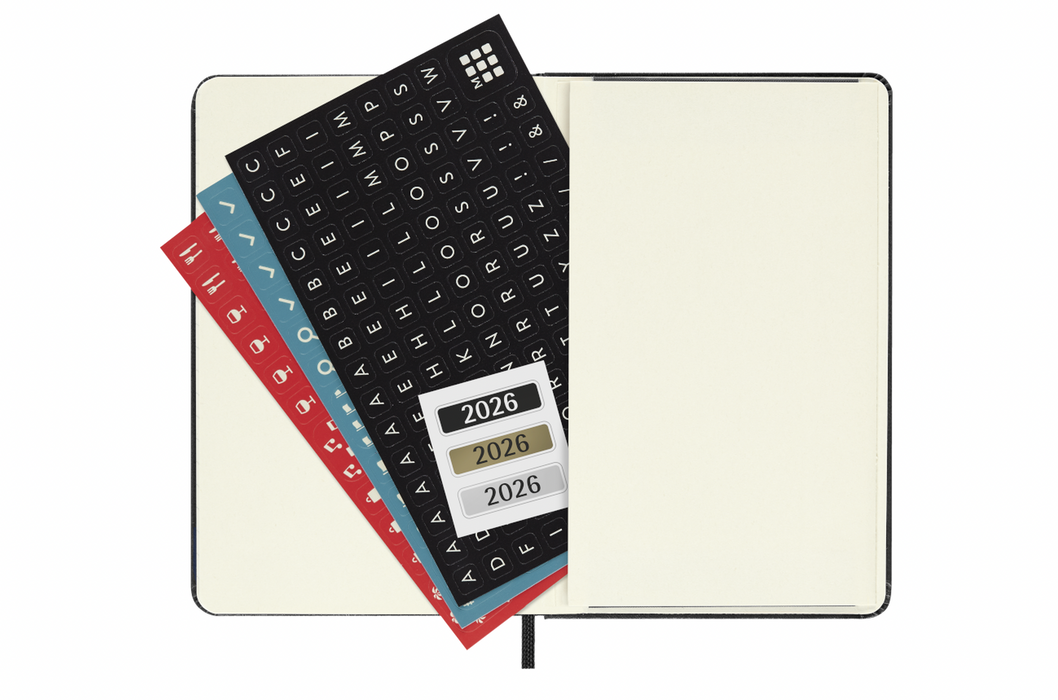 Moleskine Wochenplaner 2026 - Weekly Vertical Diary/Planner - Pocket - Schwarz - Hardcover
