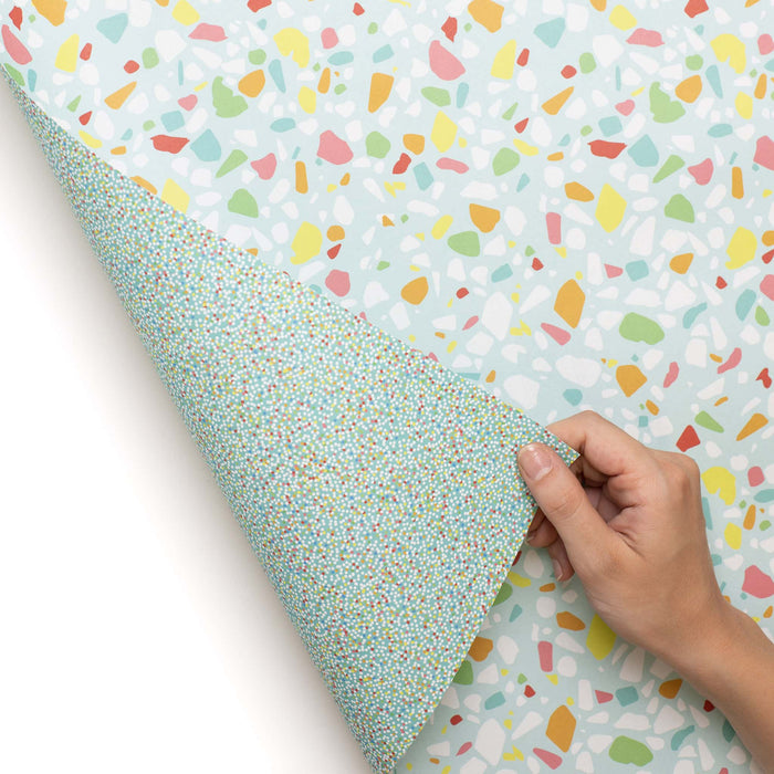 My Pretty Circus Geschenkpapier - Terrazzo Türkis