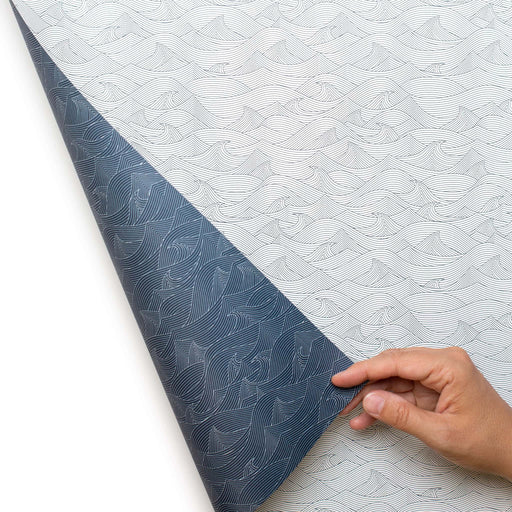 My Pretty Circus Geschenkpapier - Wellen Weiß/Blau